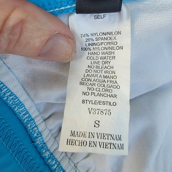 V M ♡ NWOT Absolutely Gorgeous 2pc Cerulean Blue Halter Bikini Swimsuit S - Picture 16 of 17